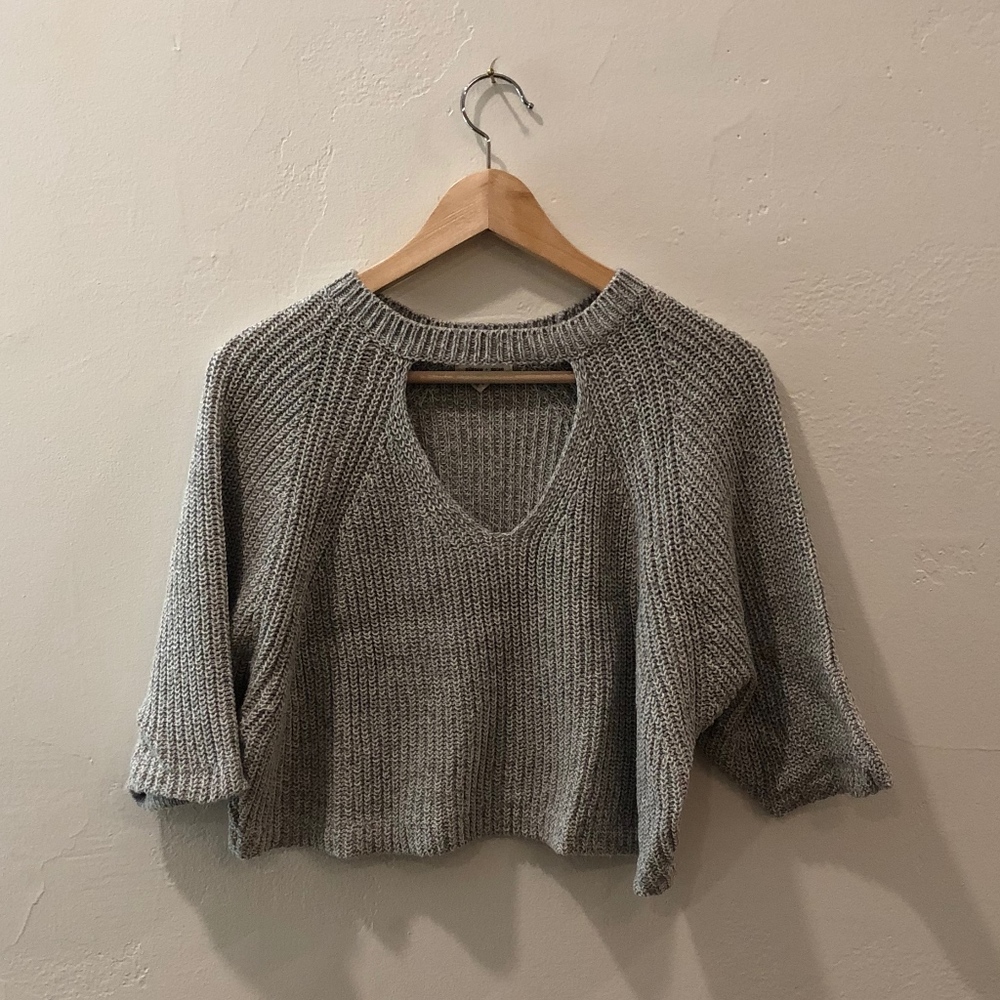 Silence + Noise Cropped Knit Sweater